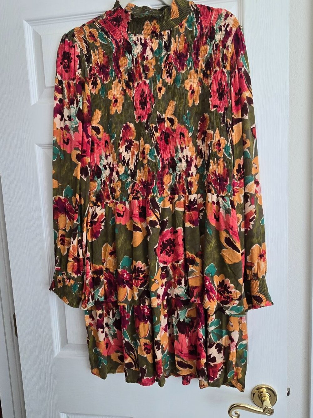 Easel Fall Colors Dress Size L NWT